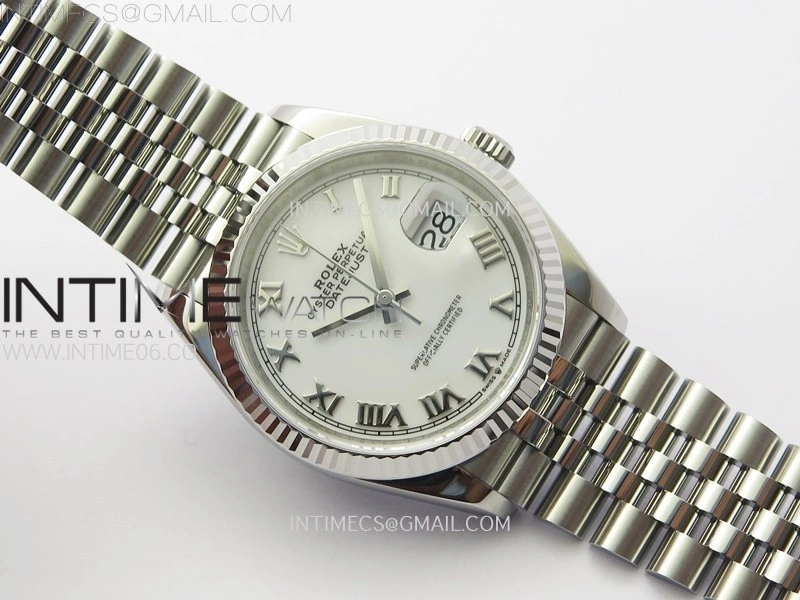 DateJust 36 SS 126234 VSF 1:1 Best Edition 904L Steel White Dial Roman Markers on Jubilee Bracelet VS3235