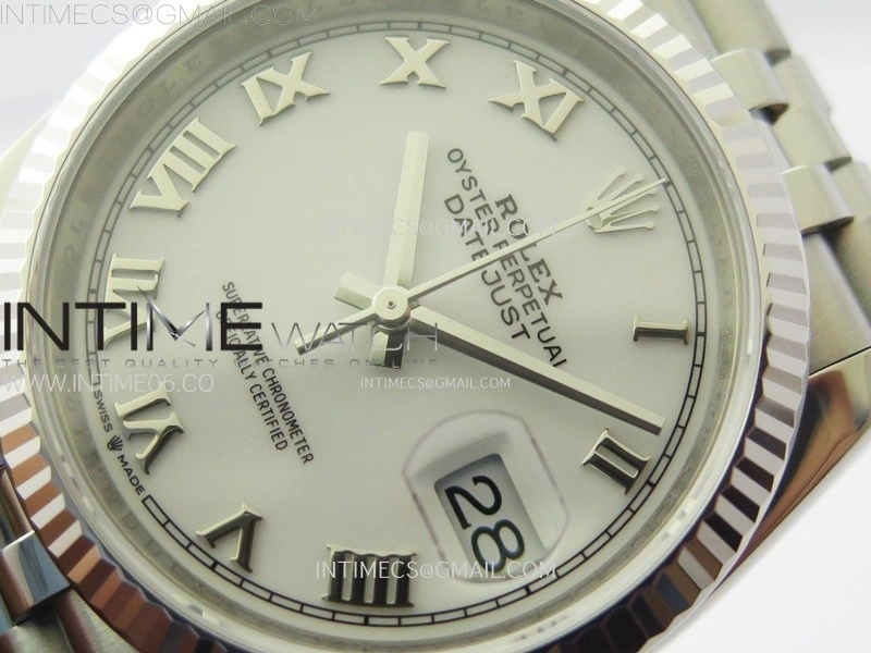 DateJust 36 SS 126234 VSF 1:1 Best Edition 904L Steel White Dial Roman Markers on Jubilee Bracelet VS3235
