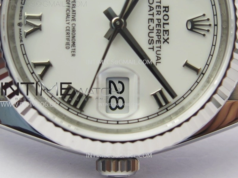 DateJust 36 SS 126234 VSF 1:1 Best Edition 904L Steel White Dial Roman Markers on Jubilee Bracelet VS3235