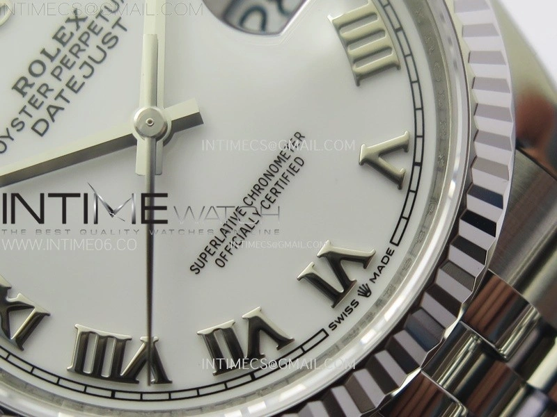 DateJust 36 SS 126234 VSF 1:1 Best Edition 904L Steel White Dial Roman Markers on Jubilee Bracelet VS3235