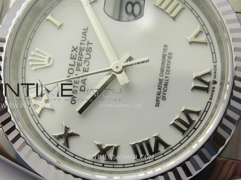 DateJust 36 SS 126234 VSF 1:1 Best Edition 904L Steel White Dial Roman Markers on Jubilee Bracelet VS3235