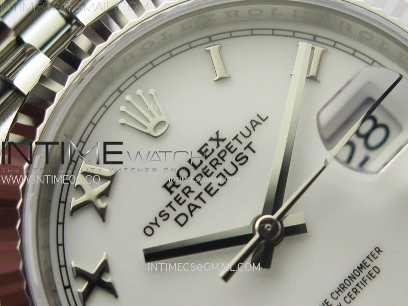 DateJust 36 SS 126234 VSF 1:1 Best Edition 904L Steel White Dial Roman Markers on Jubilee Bracelet VS3235
