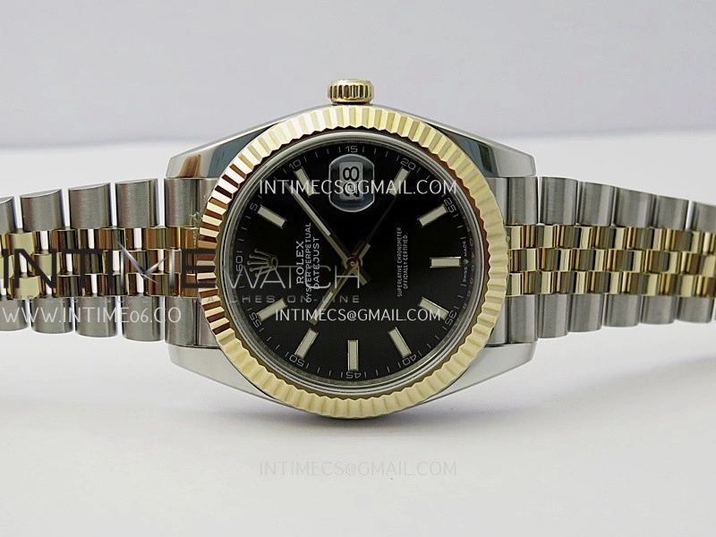 DateJust 41mm 126333 Wrapped SS YG 3EF 1:1 Best Edition Black Dial Stick Marker on Wrapped SS YG Jubilee Bracelet A3235