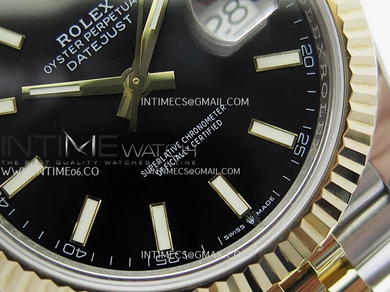 DateJust 41mm 126333 Wrapped SS YG 3EF 1:1 Best Edition Black Dial Stick Marker on Wrapped SS YG Jubilee Bracelet A3235