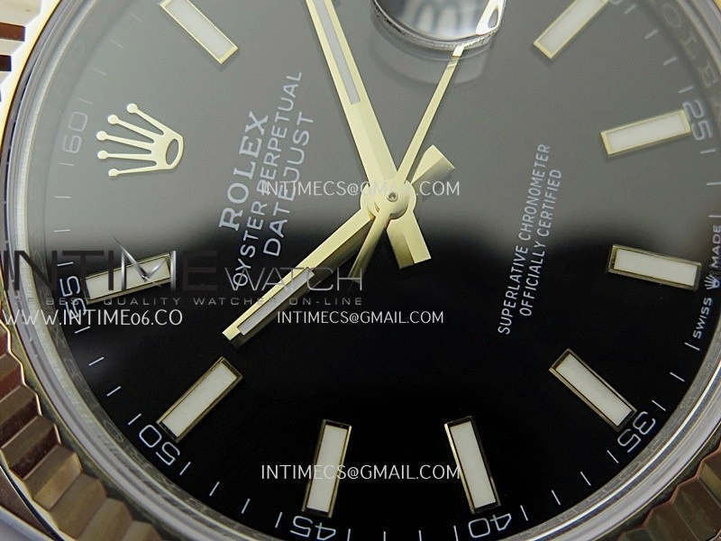 DateJust 41mm 126333 Wrapped SS YG 3EF 1:1 Best Edition Black Dial Stick Marker on Wrapped SS YG Jubilee Bracelet A3235