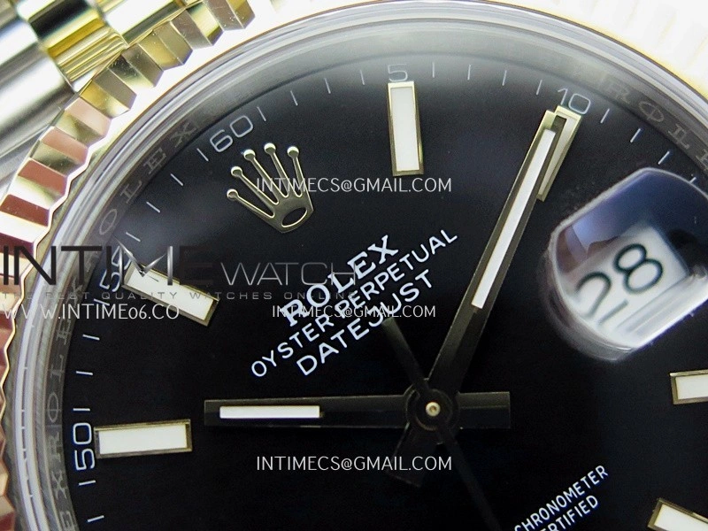 DateJust 41mm 126333 Wrapped SS YG 3EF 1:1 Best Edition Black Dial Stick Marker on Wrapped SS YG Jubilee Bracelet A3235