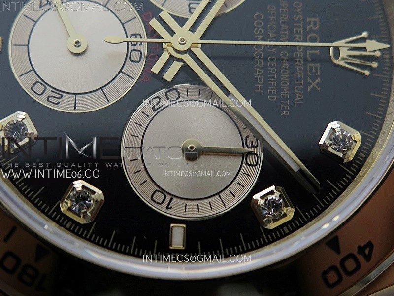 Daytona 126508 Gain Weight YG QF 1:1 Best Edition Black Dial YG Subdial Diamond Markers on YG Bracelet SH4131 V6