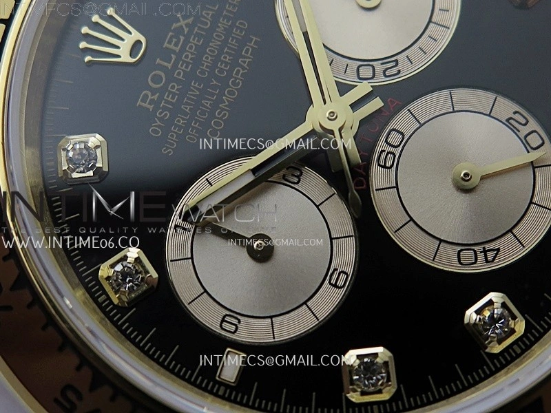 Daytona 126508 Gain Weight YG QF 1:1 Best Edition Black Dial YG Subdial Diamond Markers on YG Bracelet SH4131 V6
