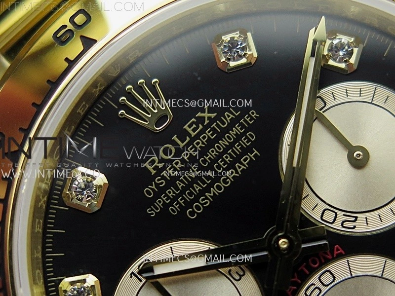 Daytona 126508 Gain Weight YG QF 1:1 Best Edition Black Dial YG Subdial Diamond Markers on YG Bracelet SH4131 V6