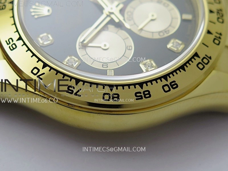 Daytona 126508 Gain Weight YG QF 1:1 Best Edition Black Dial YG Subdial Diamond Markers on YG Bracelet SH4131 V6