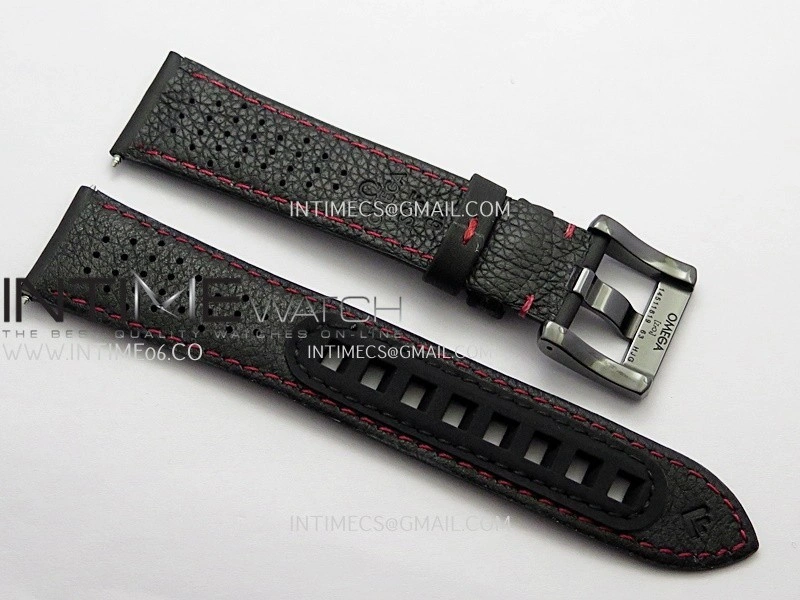 Speedmaster 44mm Ceramic SMF 1:1 Best Edition Black Skeleton Dial Yellow Hands On Yellow Leather Strap A3869