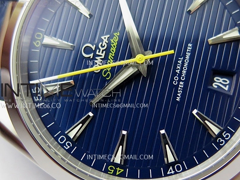 Aqua Terra 150M Master VSF 1:1 Best Edition Blue Dial Yellow Second On Blue Rubber Strap A8900 Super Clone