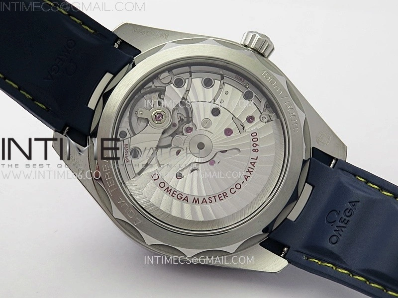Aqua Terra 150M Master VSF 1:1 Best Edition Blue Dial Yellow Second On Blue Rubber Strap A8900 Super Clone