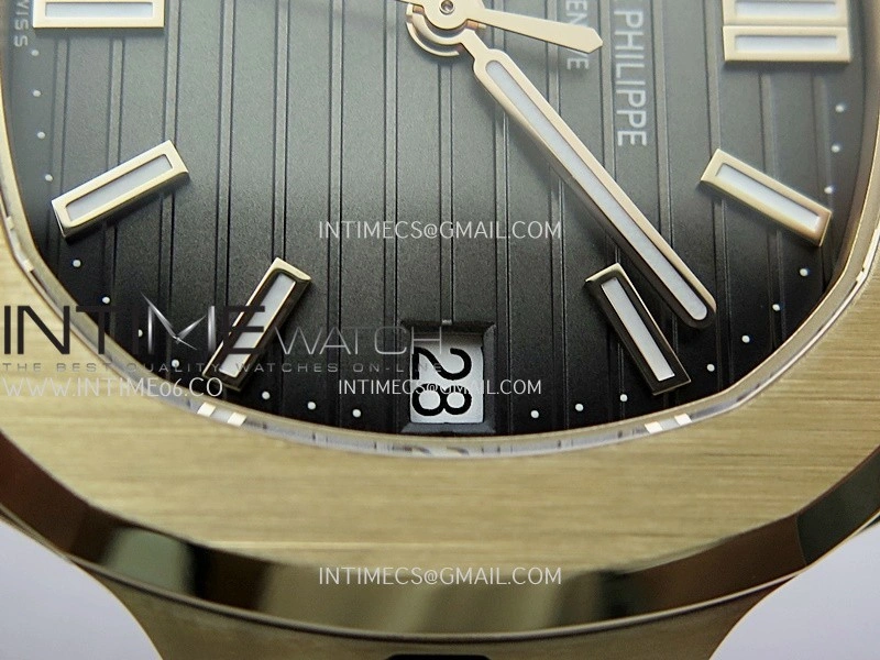 Nautilus 5711 1R RG 3KF 1:1 Best Edition Brown Textured Dial on Brown Leather Strap A324 Super Clone V2