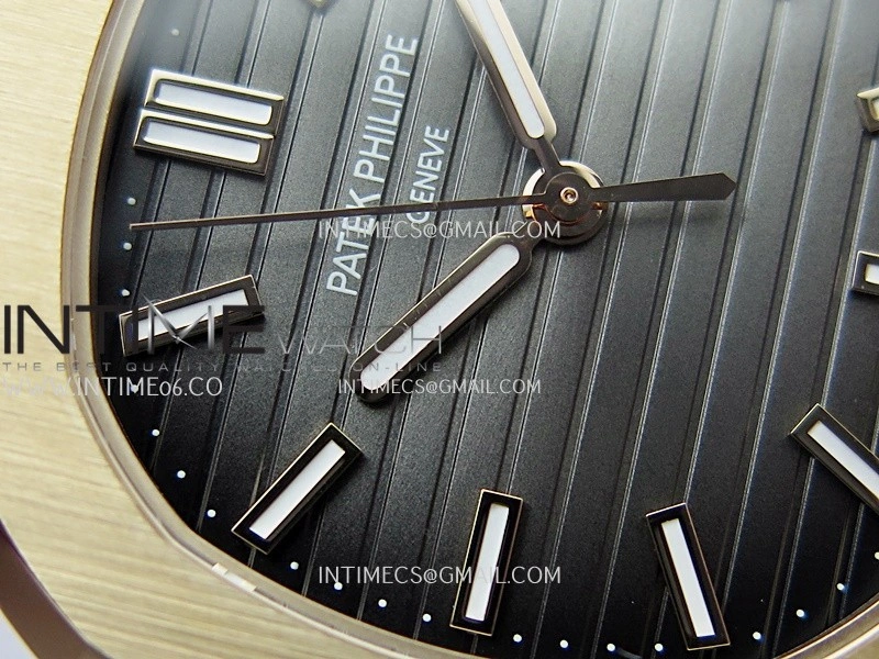 Nautilus 5711 1R RG 3KF 1:1 Best Edition Brown Textured Dial on Brown Leather Strap A324 Super Clone V2