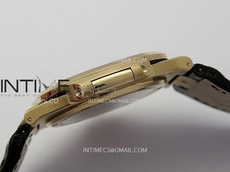 Nautilus 5711 1R RG 3KF 1:1 Best Edition Brown Textured Dial on Brown Leather Strap A324 Super Clone V2