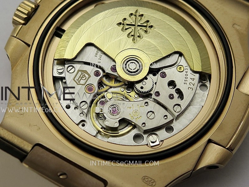 Nautilus 5711 1R RG 3KF 1:1 Best Edition Brown Textured Dial on Brown Leather Strap A324 Super Clone V2