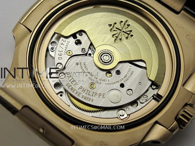 Nautilus 5711 1R RG 3KF 1:1 Best Edition Brown Textured Dial on Brown Leather Strap A324 Super Clone V2