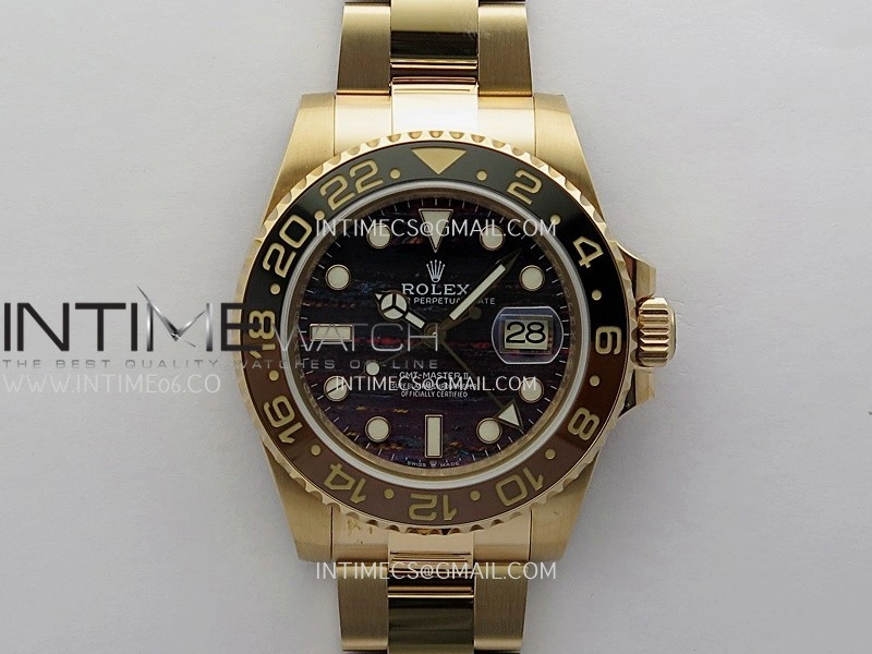 GMT-Master II 126715 CHNR RG 3EF 1:1 Best Edition Everrose Tiger Iron Dial On RG Bracelet Super Clone VR3285 CHS