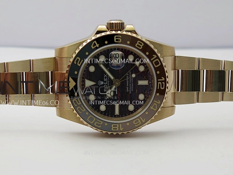 GMT-Master II 126715 CHNR RG 3EF 1:1 Best Edition Everrose Tiger Iron Dial On RG Bracelet Super Clone VR3285 CHS