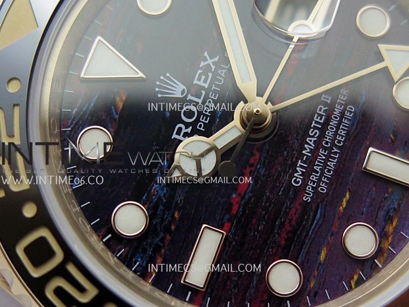 GMT-Master II 126715 CHNR RG 3EF 1:1 Best Edition Everrose Tiger Iron Dial On RG Bracelet Super Clone VR3285 CHS