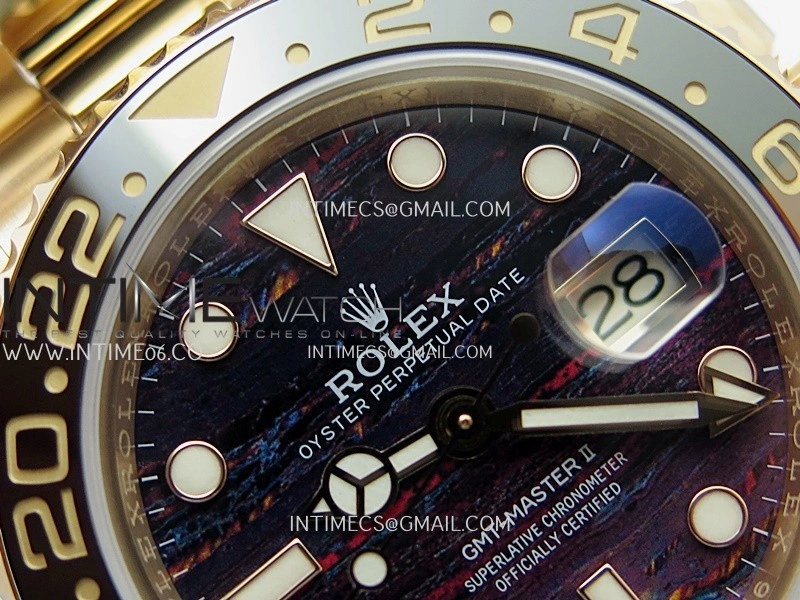 GMT-Master II 126715 CHNR RG 3EF 1:1 Best Edition Everrose Tiger Iron Dial On RG Bracelet Super Clone VR3285 CHS