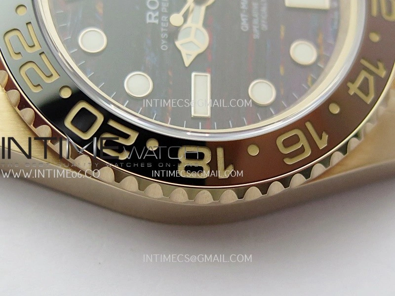 GMT-Master II 126715 CHNR RG 3EF 1:1 Best Edition Everrose Tiger Iron Dial On RG Bracelet Super Clone VR3285 CHS