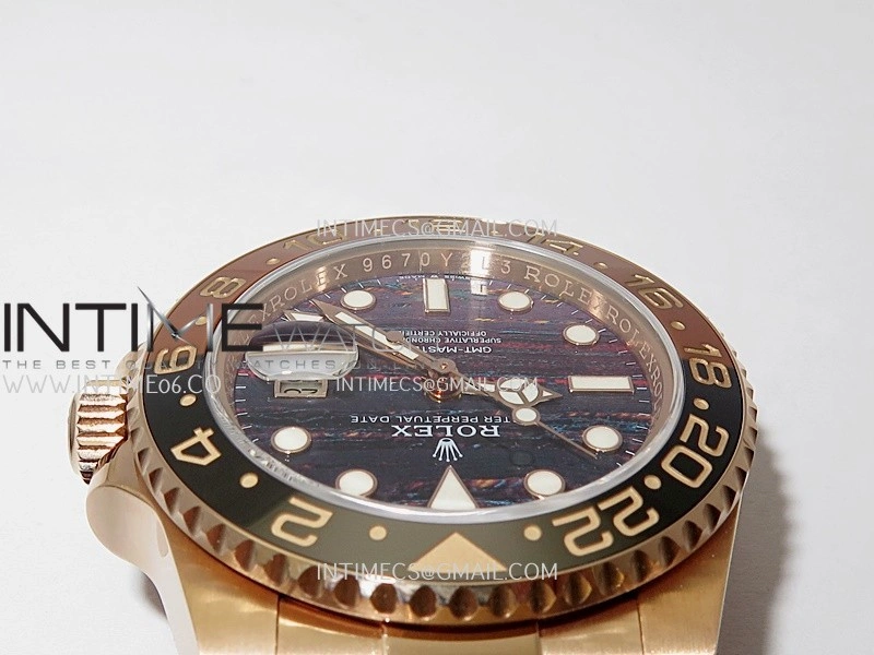 GMT-Master II 126715 CHNR RG 3EF 1:1 Best Edition Everrose Tiger Iron Dial On RG Bracelet Super Clone VR3285 CHS