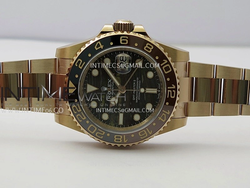 GMT-Master II 126715 CHNR RG ARF 1:1 Best Edition Everrose Tiger Iron Dial On RG Bracelet Super Clone VR3285 CHS
