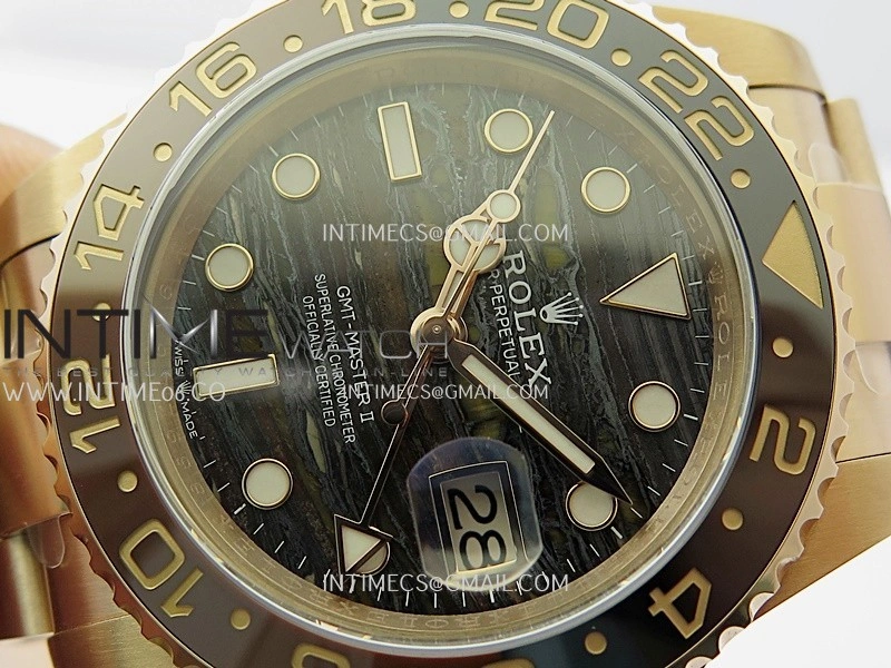 GMT-Master II 126715 CHNR RG ARF 1:1 Best Edition Everrose Tiger Iron Dial On RG Bracelet Super Clone VR3285 CHS