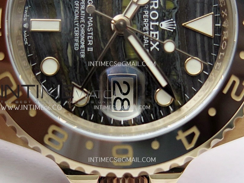 GMT-Master II 126715 CHNR RG ARF 1:1 Best Edition Everrose Tiger Iron Dial On RG Bracelet Super Clone VR3285 CHS