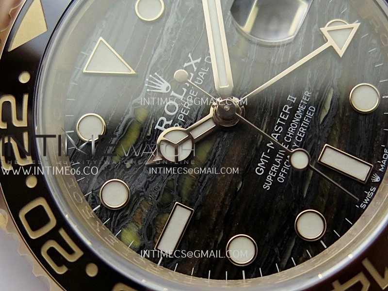 GMT-Master II 126715 CHNR RG ARF 1:1 Best Edition Everrose Tiger Iron Dial On RG Bracelet Super Clone VR3285 CHS