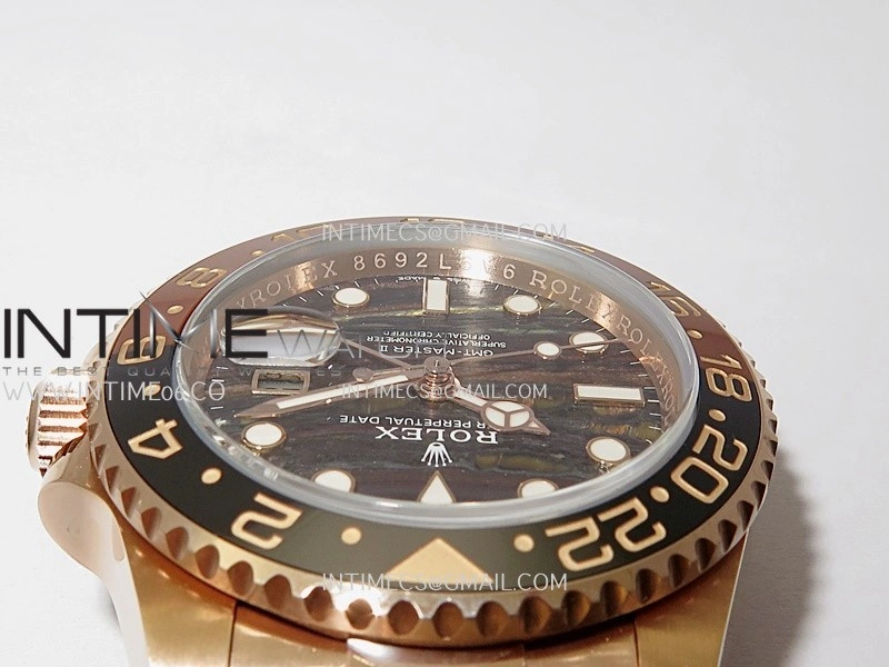 GMT-Master II 126715 CHNR RG ARF 1:1 Best Edition Everrose Tiger Iron Dial On RG Bracelet Super Clone VR3285 CHS