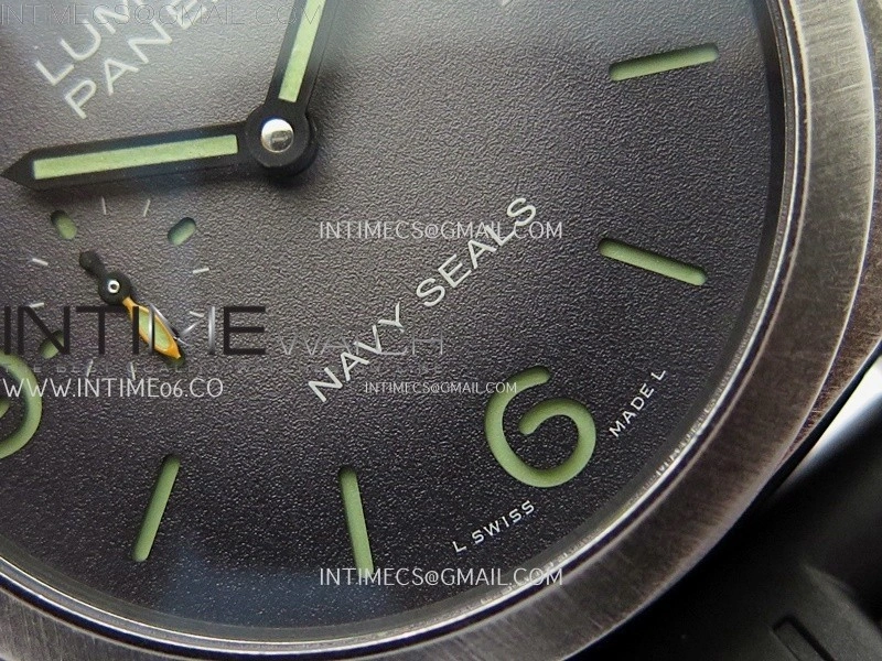 PAM1412 Z Satin-polished steel VSF 1:1 Best Edition Green Shaed Dial on Black Rubber Strap Asian P9010 super clone