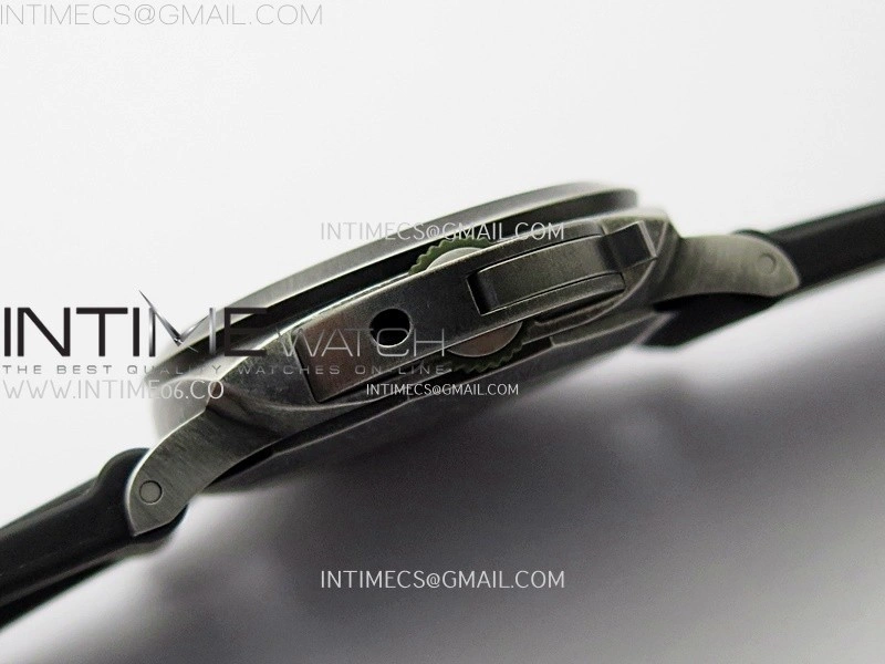 PAM1412 Z Satin-polished steel VSF 1:1 Best Edition Green Shaed Dial on Black Rubber Strap Asian P9010 super clone