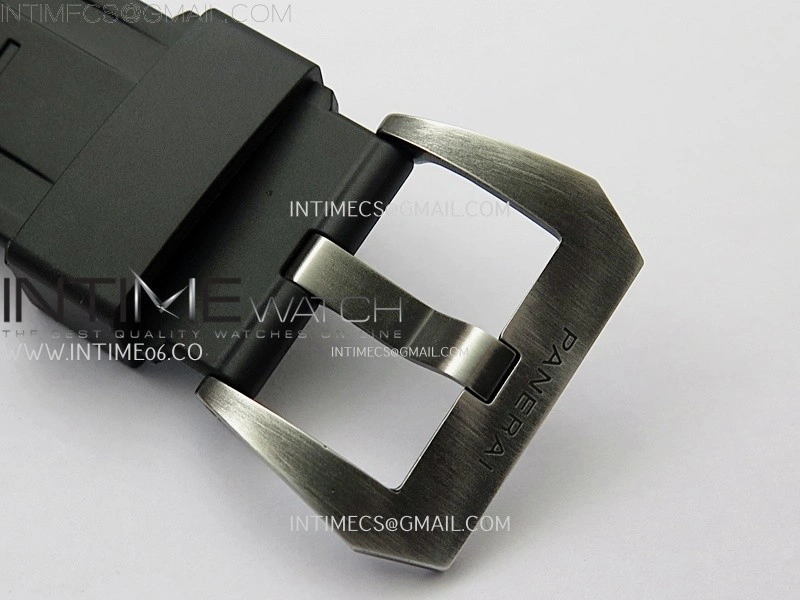 PAM1412 Z Satin-polished steel VSF 1:1 Best Edition Green Shaed Dial on Black Rubber Strap Asian P9010 super clone