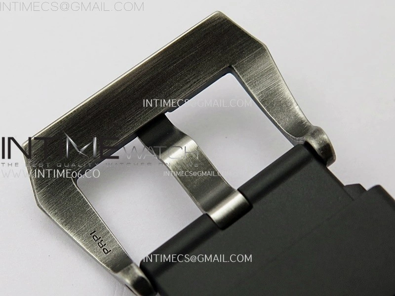 PAM1412 Z Satin-polished steel VSF 1:1 Best Edition Green Shaed Dial on Black Rubber Strap Asian P9010 super clone