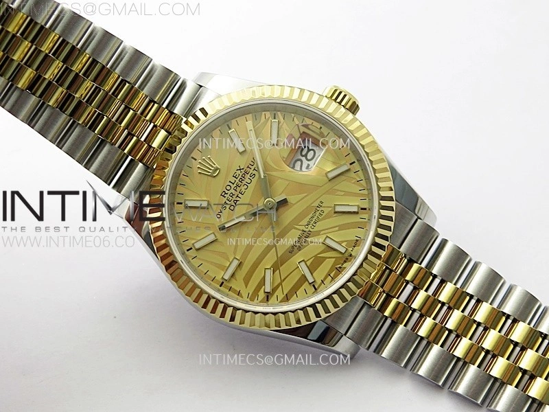 DateJust 36MM 126233 SS YG APSF 1:1 Best Edition Palm Leaves Dial Stick Markers on SS YG Jubilee Bracelet SA3235