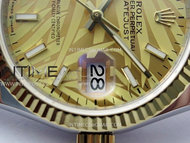 DateJust 36MM 126233 SS YG APSF 1:1 Best Edition Palm Leaves Dial Stick Markers on SS YG Jubilee Bracelet SA3235