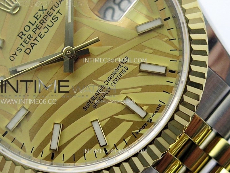 DateJust 36MM 126233 SS YG APSF 1:1 Best Edition Palm Leaves Dial Stick Markers on SS YG Jubilee Bracelet SA3235