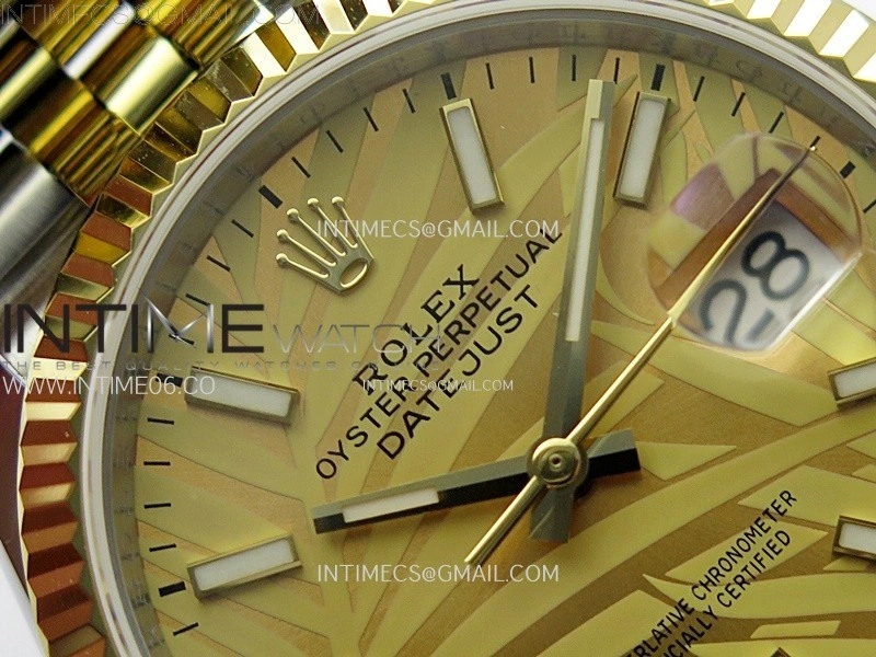 DateJust 36MM 126233 SS YG APSF 1:1 Best Edition Palm Leaves Dial Stick Markers on SS YG Jubilee Bracelet SA3235