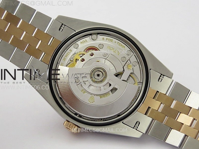 DateJust 36 126281 904L SS RG VSF 1:1 Best Edition Silver Fluted Dial Diamonds Markers on Jubilee Bracelet VS3235