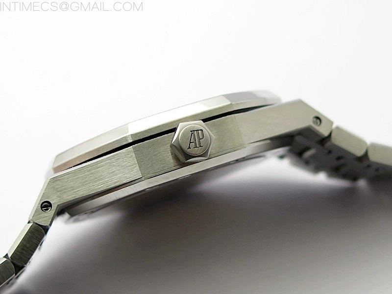 Royal Oak 41mm 15500 Frosted SS APSF 1:1 Best Edition Silver Textured Dial on Frosted SS Bracelet SA4302 Super Clone