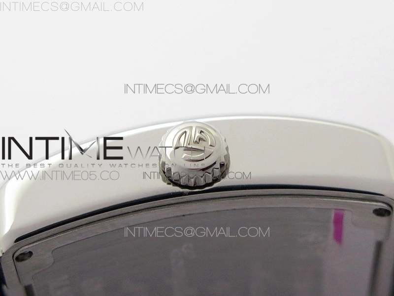 Master Square SS Ladies ZF 1:1 Best Edition White Colorful Arabic Dial on Black Leather Strap Ronda Quartz