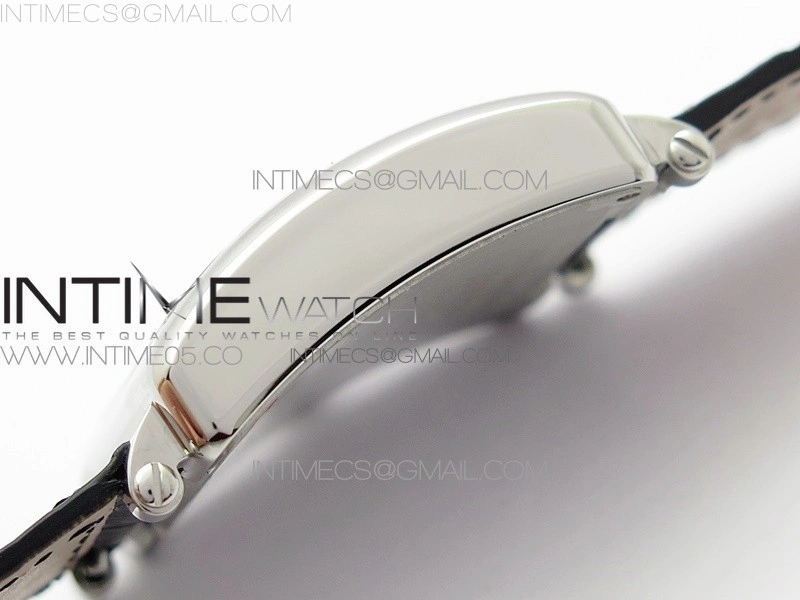 Master Square SS Ladies ZF 1:1 Best Edition White Colorful Arabic Dial on Black Leather Strap Ronda Quartz