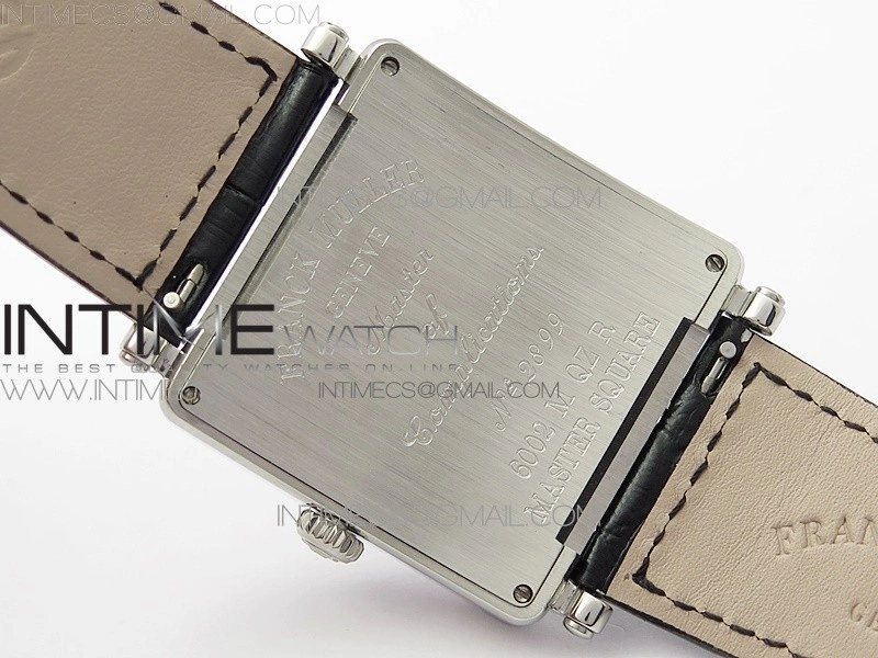 Master Square SS Ladies ZF 1:1 Best Edition White Colorful Arabic Dial on Black Leather Strap Ronda Quartz