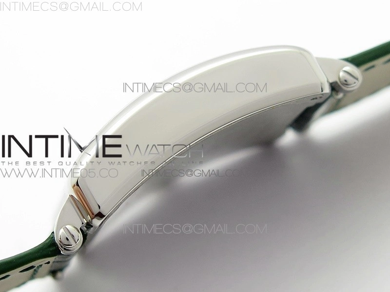 Master Square SS Ladies ZF 1:1 Best Edition White Colorful Arabic Dial on Green Leather Strap Ronda Quartz