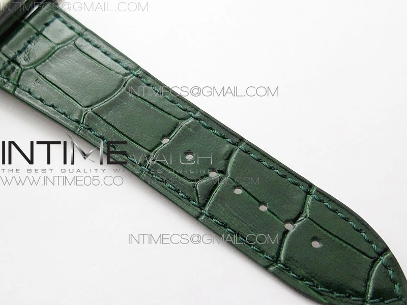 Master Square SS Ladies ZF 1:1 Best Edition White Colorful Arabic Dial on Green Leather Strap Ronda Quartz