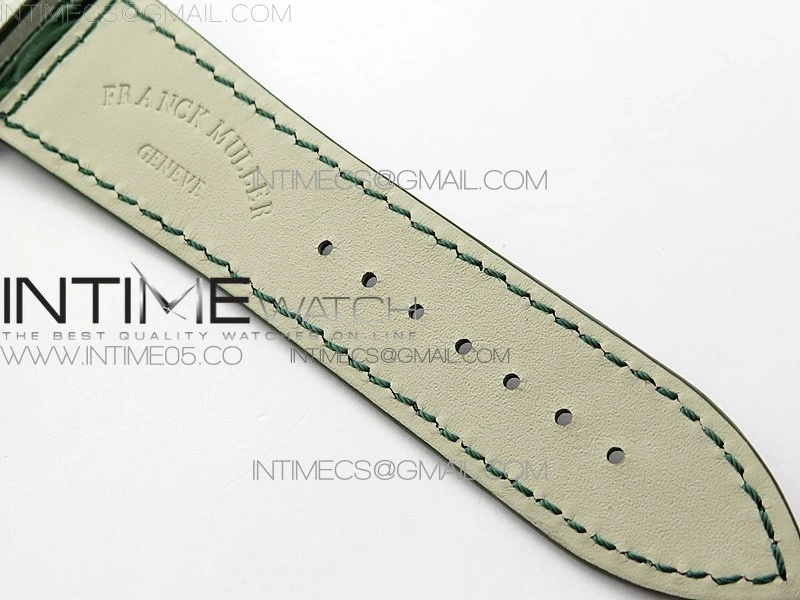 Master Square SS Ladies ZF 1:1 Best Edition White Colorful Arabic Dial on Green Leather Strap Ronda Quartz