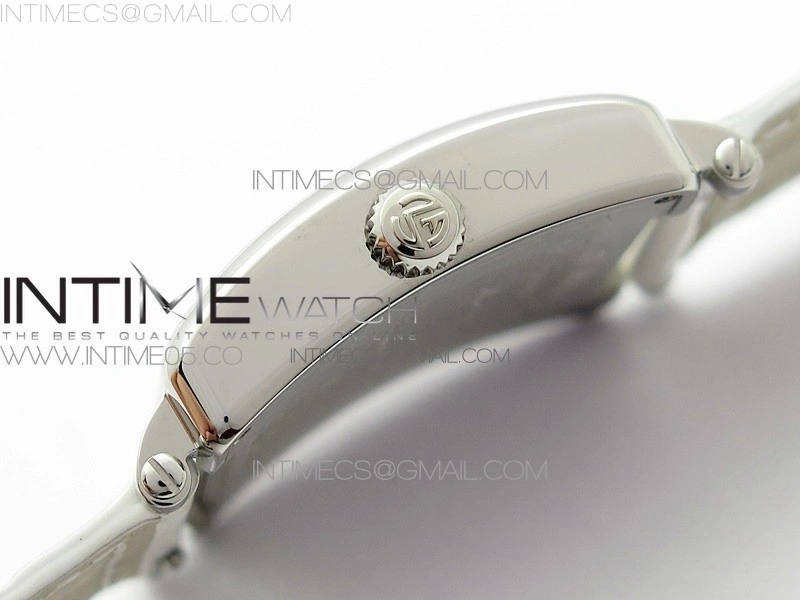 Master Square SS Ladies ZF 1:1 Best Edition White Colorful Arabic Dial on White Leather Strap Ronda Quartz